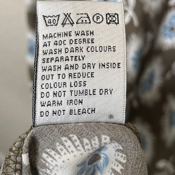 Boden brown and blue floral polka dot print midi dress vneck Plus Size 18L - Picture 4 of 5